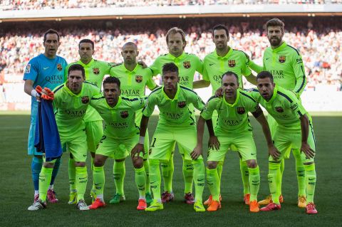 Barcelona players knew a win would secure the La Liga title.