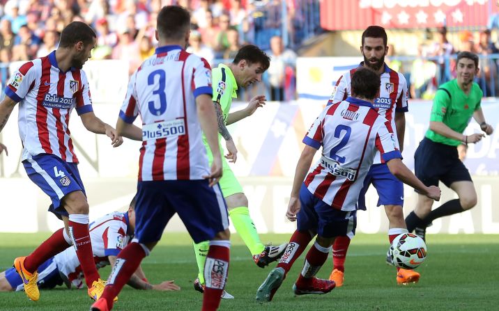 Lionel Messi opened the scoring after 64 minutes.