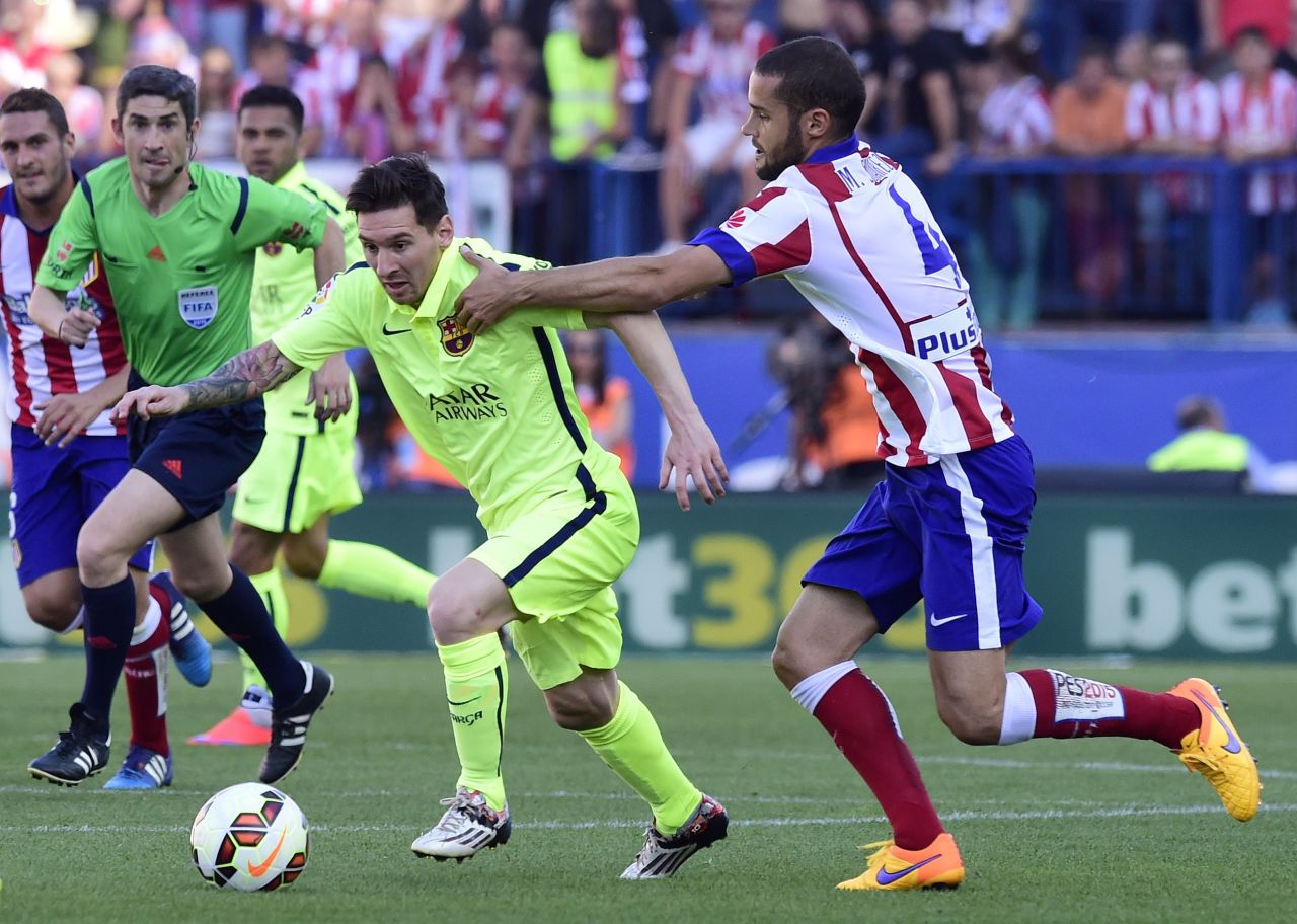Barcelona and Atletico Madrid faced off at the Vicente Calderon Sunday.