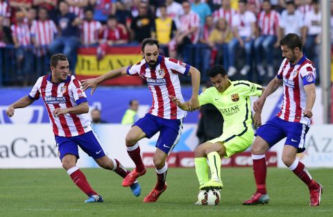 Atletico battled to get back into the game but to no avail.
