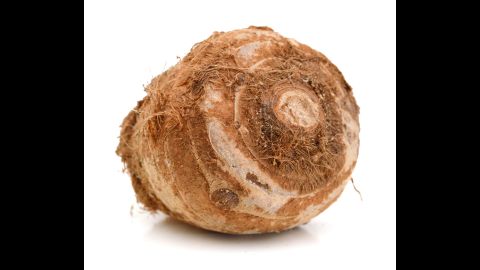 With <a href="http://www.fruitsandveggiesmorematters.org/archives/1786" target="_blank" target="_blank">3 grams </a>of fiber in a half-cup, the unattractive taro root is an excellent <a href="http://nutritiondata.self.com/facts/vegetables-and-vegetable-products/2673/2" target="_blank" target="_blank">source</a> of fiber, as well as vitamin E, B6, potassium and manganese. Considered one of the first cultivated plants in human history, it's also known by as dasheen, eddo and kalo, and is inedible raw (possibly even toxic). Cook it thoroughly and use the potato-like root in curries, baking or roasted into chips. 