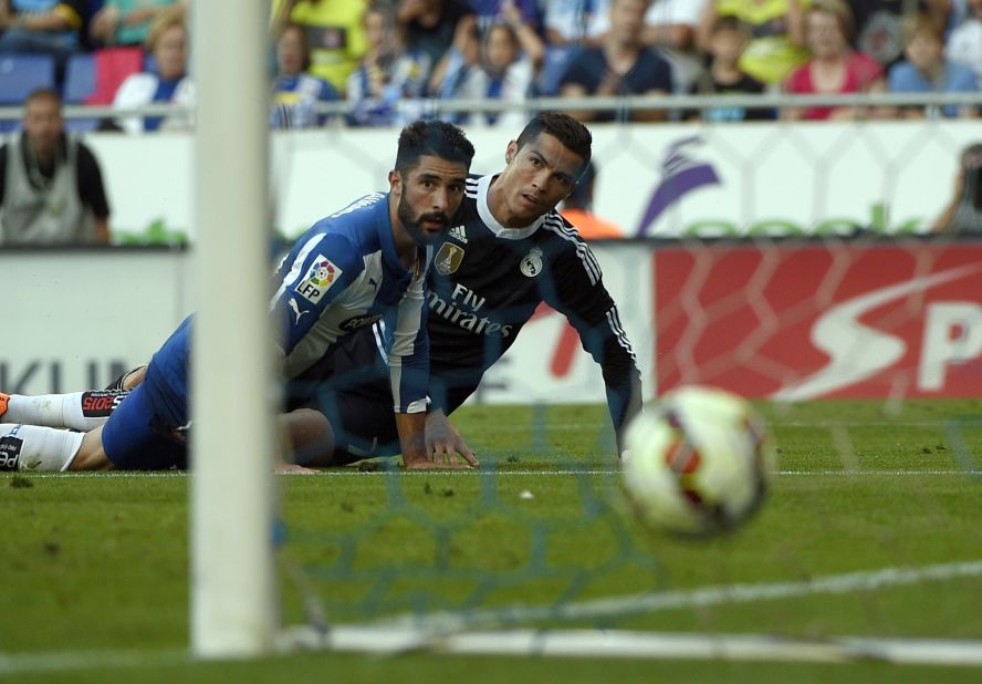 Ronaldo netted a hat-trick in Real Madrid's 4-1 win at Espanyol, but his trio of goals must have come with a bittersweet feeling given Barca's title triumph.