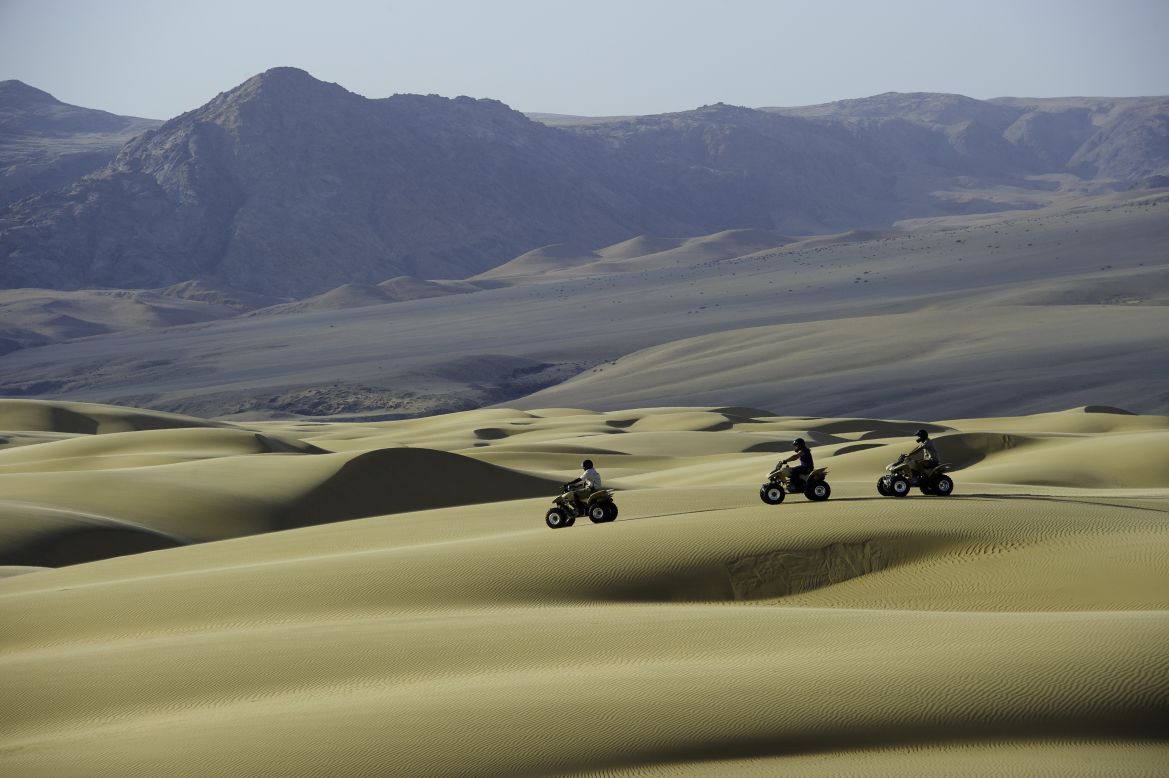 Ever wanted to indulge your inner Mad Max? In the wild north-west of Namibia, visitors to the remote Serra Cafema Camp can hop on a quadbike and traverse the Namib Desert. The tours, operated by <a href="http://www.wilderness-safaris.com/camps/serra-cafema-camp" target="_blank" target="_blank">Wilderness Safaris</a>, negotiate the area's imperious dunes whilst offering the chance to meet the Himba community, a semi-nomadic group local to the Hartmann Valley.