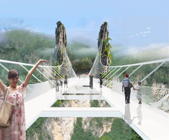 Dotan said the bridge, digitally rendered here, will also serve as a runway for fashion shows. (The question, then, is where would the spectators sit?)