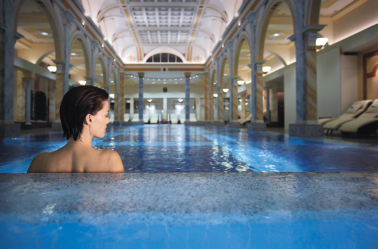 <strong>Thermal Spa at Grand Resort Bad Ragaz (Bad Ragaz, Switzerland):</strong> The Thermal Spa's 12 suites offer floor-to-ceiling windows, personal saunas, color-therapy baths and bathwater from nearby thermal springs. 