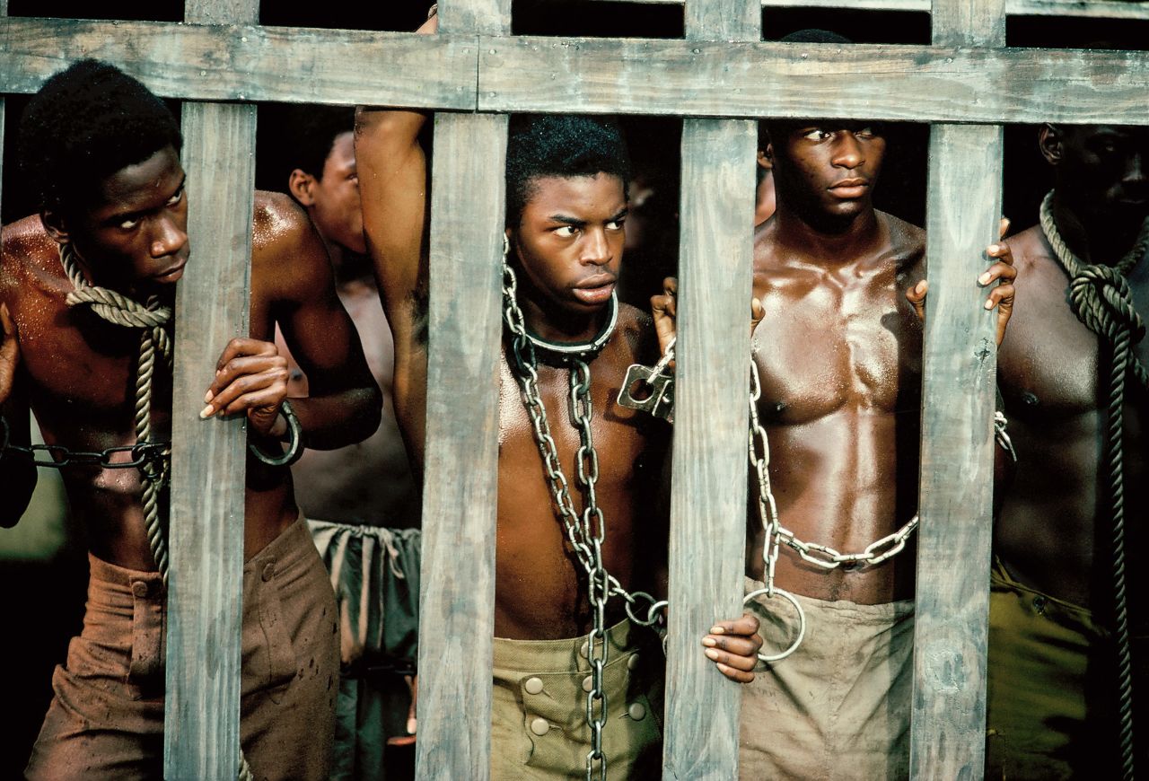 The 12-hour ABC miniseries "Roots," which aired for eight consecutive nights in January 1977, remains one of TV's landmark programs. Based on Alex Haley's best-selling novel, "Roots" starred LeVar Burton, center, as Kunta Kinte, a West African youth kidnapped into slavery and shipped to America. The show then follows 100 years of Kinte's descendants in America. The series' final episode still ranks as the third highest-rated telecast in U.S. history.