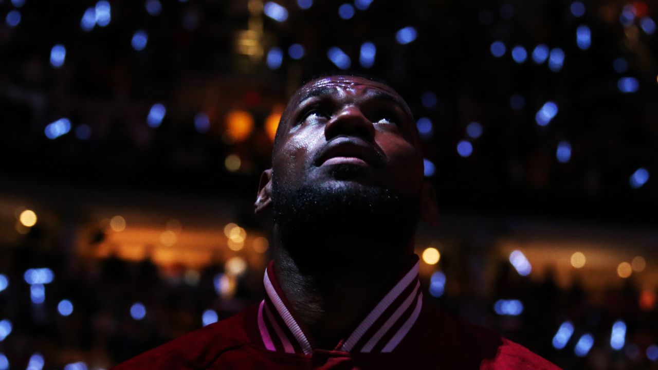 Cleveland's LeBron James prepares to play Chicago in Game 5 of the NBA's Eastern Conference semifinals on Tuesday, May 12. Cleveland won the game and eventually the series.