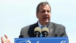 New Jersey Gov. Chris Christie gives a speech on foreign policy at Prescott Park May 18, 2015 in Portsmouth, New Hampshire. Christie, a possible Republican presidential candidate, called for more warships and planes and laid out his vision for dealing with foreign enemies.