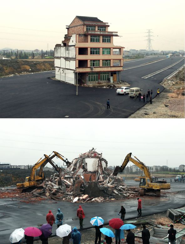 Eventually Luo settled for compensation of $40,000, and his house was bulldozed on 1 December, 2012 according to Chinese authorities. 