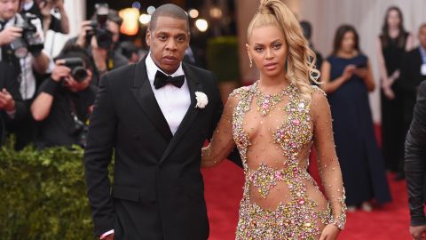 Jay Z and Beyoncé arrive at the Met Gala in New York in May 2015.