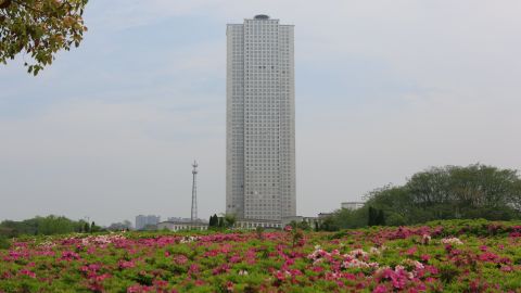 The Mini Sky City tower in the city of Changsha, China.