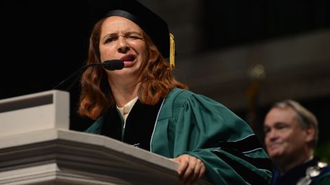 Comedian Maya Rudolph addressed graduates of Tulane University in New Orleans on May 16. 