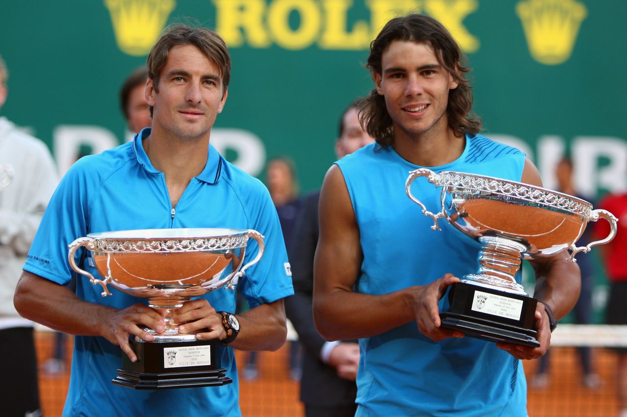 He has also won two doubles titles on clay -- with Tommy Robredo (left) in Monte Carlo in 2008 and with Alex Lopez Moron at Umag in 2003.