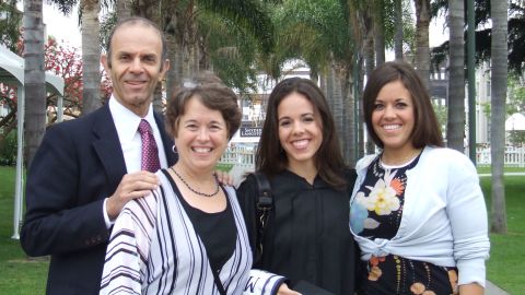 Dr. Philip Zazove with his wife, Dr. Barbara Reed, and daughters Katie and Rebecca.