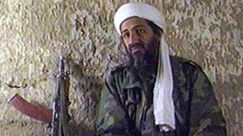 UNDISCLOSED, AFGHANISTAN - JANUARY 1:  Recent TV grab of Saudi Arabian dissident Osama Bin Laden  aired 11 May as he answers to a journalist's questions in an undisclosed   location in Afghanistan, late March and begining of April.  Laden is a billionaire wanted by the United States and Saudi Arabia on charges of financing international terrorism.--COURTESY CNN 'S NEWS MAGAZINE IMPACT--  (Photo credit should read CNN/AFP/Getty Images)