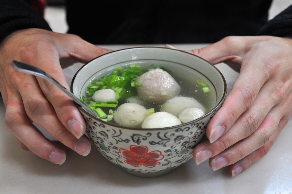 Fishballs. Round things are fun to eat