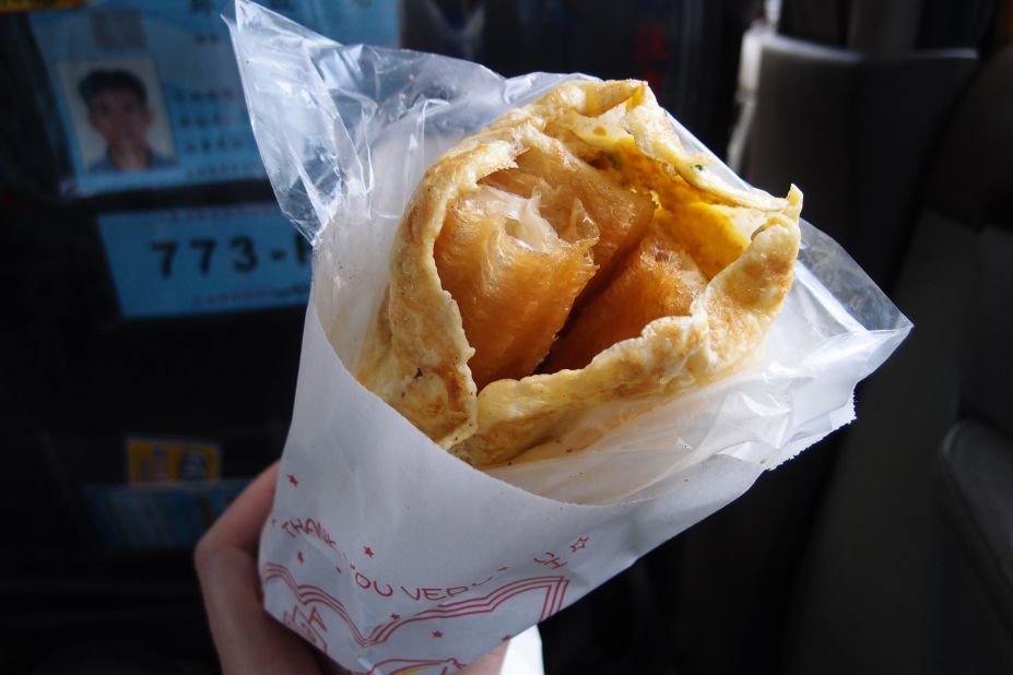 Nothing like fried bread wrapped with roasted bread to fuel your morning.