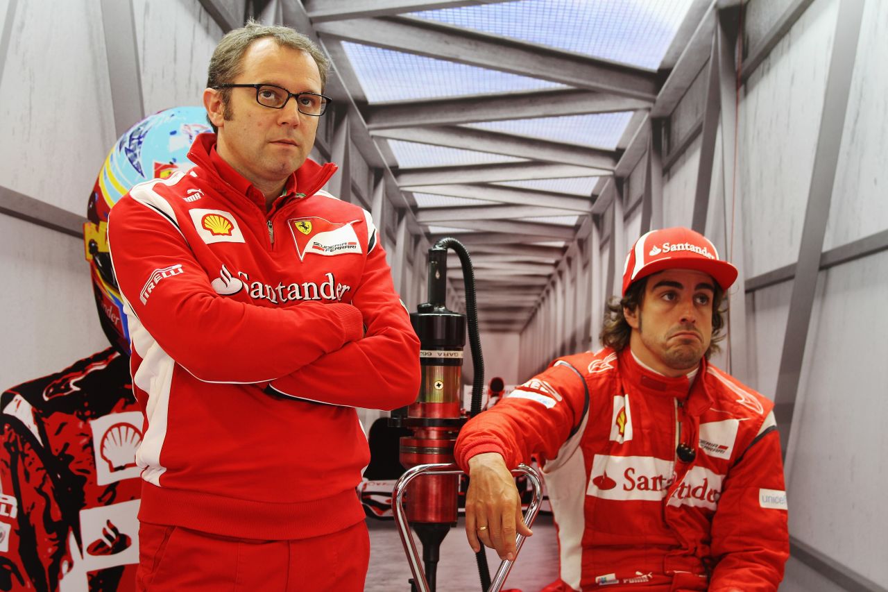 Stefano Domenicali had previously been team principal from 2008-14, but could not build on the constructors' title won in his first season in charge. He brought Alonso (right) to Maranello in 2010 but the Spanish driver could not add to his two world championships before deciding to join McLaren in 2015. 