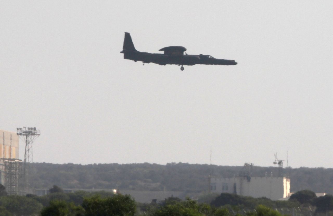 A Lockheed U-2, nicknamed "Dragon Lady," is a reconnaissance aircraft operated by the United States Air Force. Here, one lands at the Akrotiri British RAF airbase near Limassol, in the eastern Mediterranean in 2013. The plane provides all-weather intelligence gathering. It has served the  Air Force for more than 50 years.