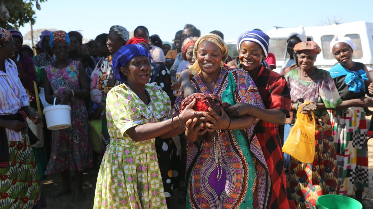 Villagers in northern Namibia celebrate the arrival of hundreds of pounds of black rhinoceros meat. Texas hunter Corey Knowlton spent the previous five days carrying out <a href="http://www.cnn.com/2015/05/19/africa/namibia-rhino-hunt/index.html">a controversial hunt</a>.