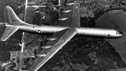 The Convair B-36 Peacemaker was a bomber used in by the United States Air Force during the 1950s. Before 1955, it was used primarily for nuclear weapons delivery of Strategic Air Command.