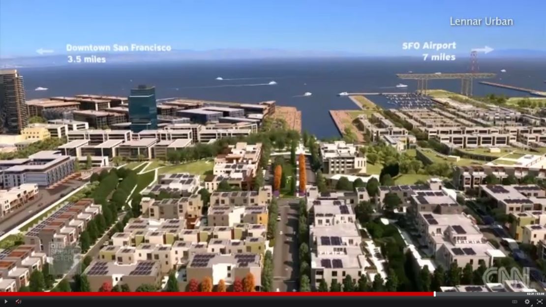 A graphic rendering of what San Francisco Shipyard will look like once development work is complete.