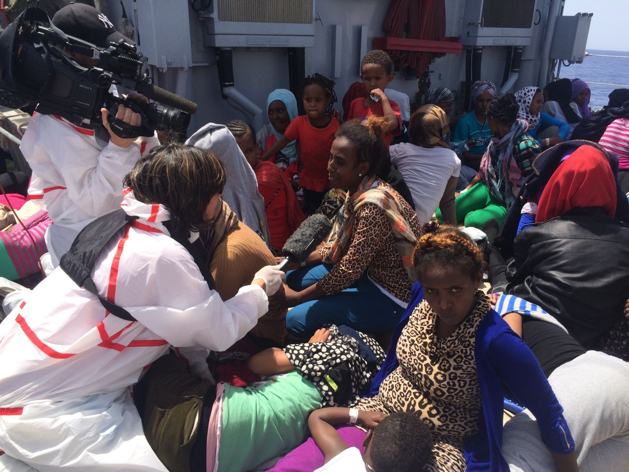 Amanpour speaks with migrants, almost all from Eritrea, onboard the Sfinge.<br /><br />Tens of thousands of migrants have attempted the perilous journey across the Mediterranean this year, and at least 1,826 have died, <a href="http://www.iom.int/news/iom-welcomes-european-commission-proposals-migration" target="_blank" target="_blank">according to the International Organization for Migration</a>, many times more than had perished during the same period last year.