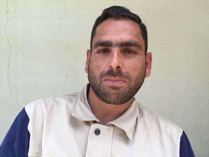 Ibrahim Alzoughpi, 25. Blacksmith. "A street area was attacked with six missiles. We rescued two brothers, from a room deep inside the house and off the street. Their parents and other two brothers died, because they were in a room closer to the street."