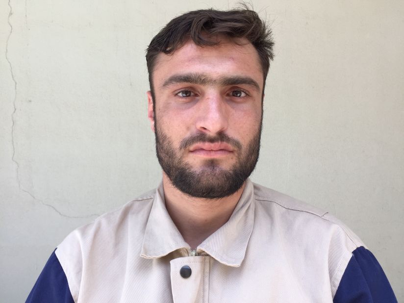 Siraj Aldeen Hassoun, 25. Construction. "There was a bombing in Sarmin. The roof of the second floor of a two-story building collapsed. I shouted, 'Is anybody here?' I heard movement, and found a man in a safe space, thanks to two big rocks on either side of him."
