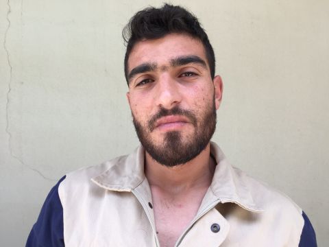 Mohammad Danawer, 24. Was in his third year studying math at university. "The regime bombed a refugee camp. We saved so many people, but I mostly remember an old lady, who had an injured leg. It bothered me, because you should be safe at a refugee camp."
