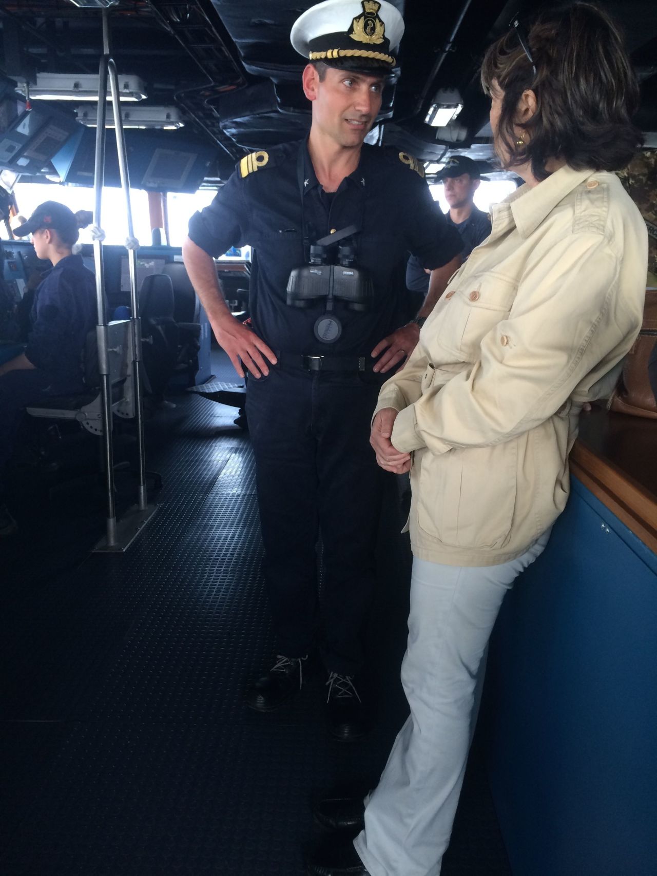 Amanpour speaks with Marco Bagni, commanding officer of the Italian frigate Virginio Fasan.