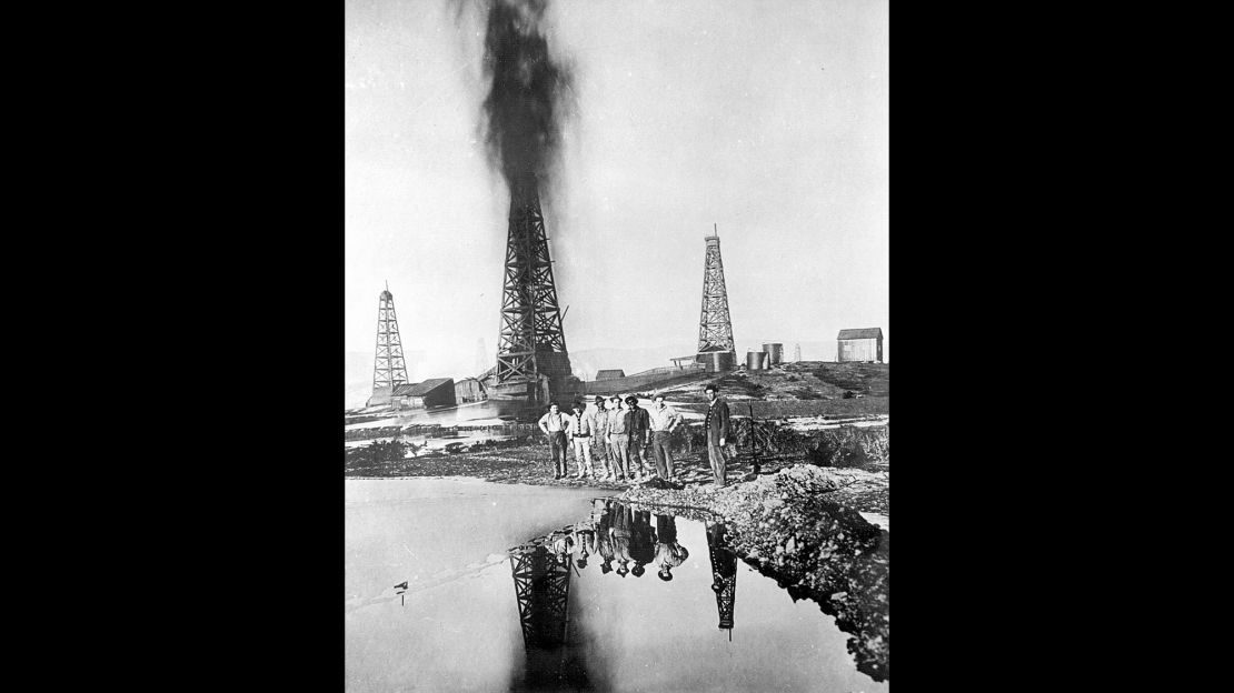 The Lakeview Gusher could be seen from miles away as it spewed oil for 544 days.