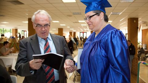 German theologian Jurgen Moltmann attended death row inmate Kelly Gissendaner's graduation ceremony.