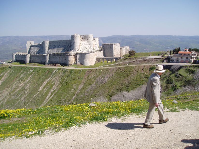 The Crac des Chevaliers, a Crusader castle in Syria, was well-preserved when Watson visited in 2007. But fighting between rebels and Syrian regime forces has since damaged this historical site.