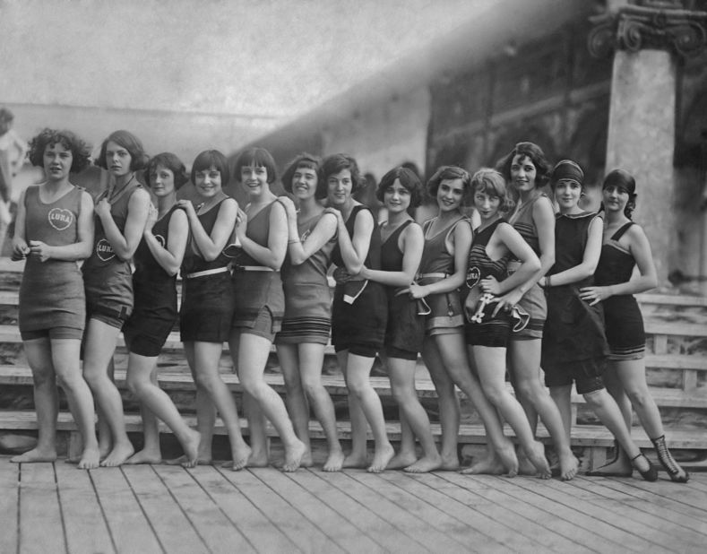 In the 1920s, swimsuits became more revealing as tans came into fashion, thanks to trendsetters like Coco Chanel.
