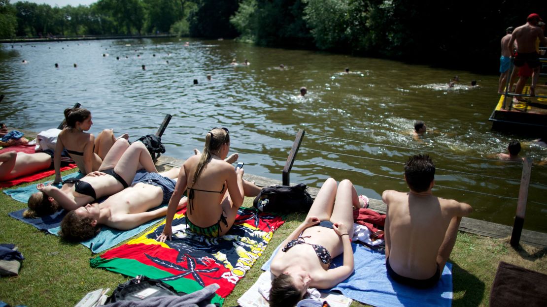 Hampstead Heath Mixed Pond. 40 minutes from Oxford Circus. (Nearest station: Kentish Town / Hampstead Heath)