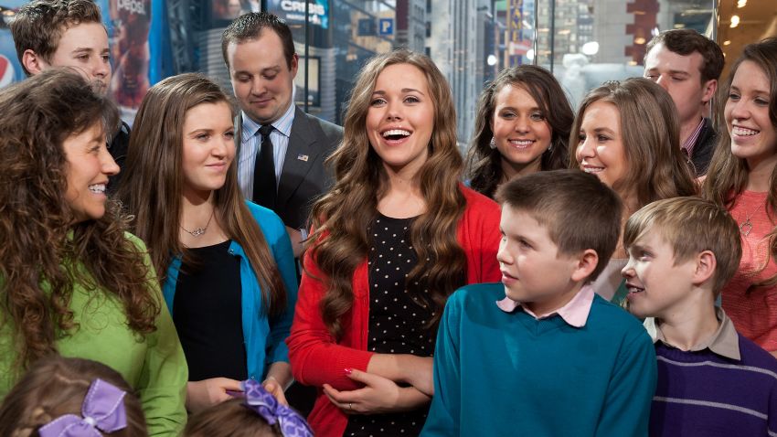he Duggar family visits "Extra" at their New York studios at H&M in Times Square on March 11, 2014 in New York City.