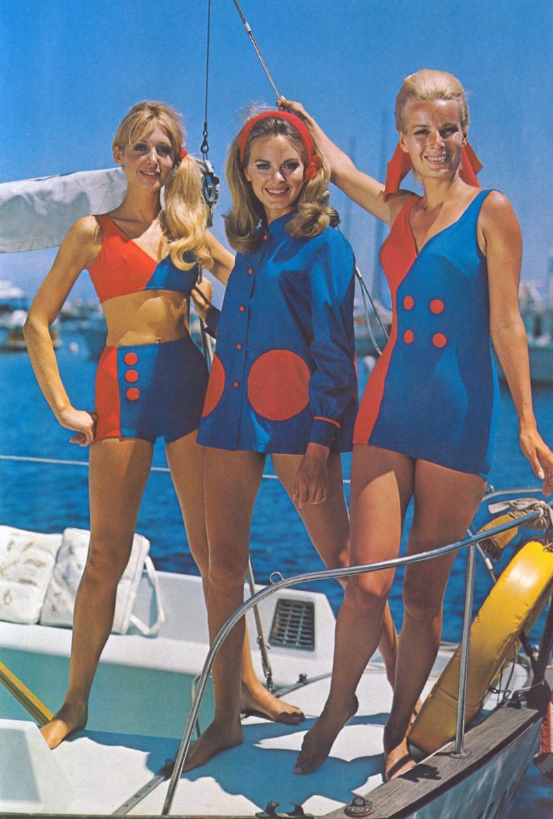 60's top style swimsuits