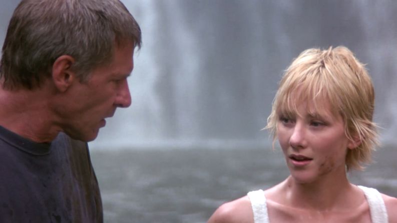 Harrison Ford, then 55, with Anne Heche, 29, in the romantic comedy "Six Days, Seven Nights." Critics panned the movie for the couple's lack of chemistry onscreen.
