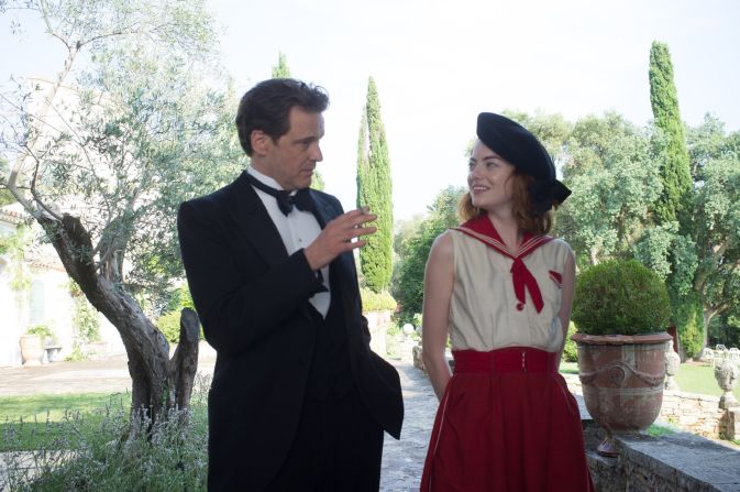 Colin Firth, 53, and Emma Stone, 25, in "Magic in the Moonlight." She eventually fell for him in the movie, of course.
