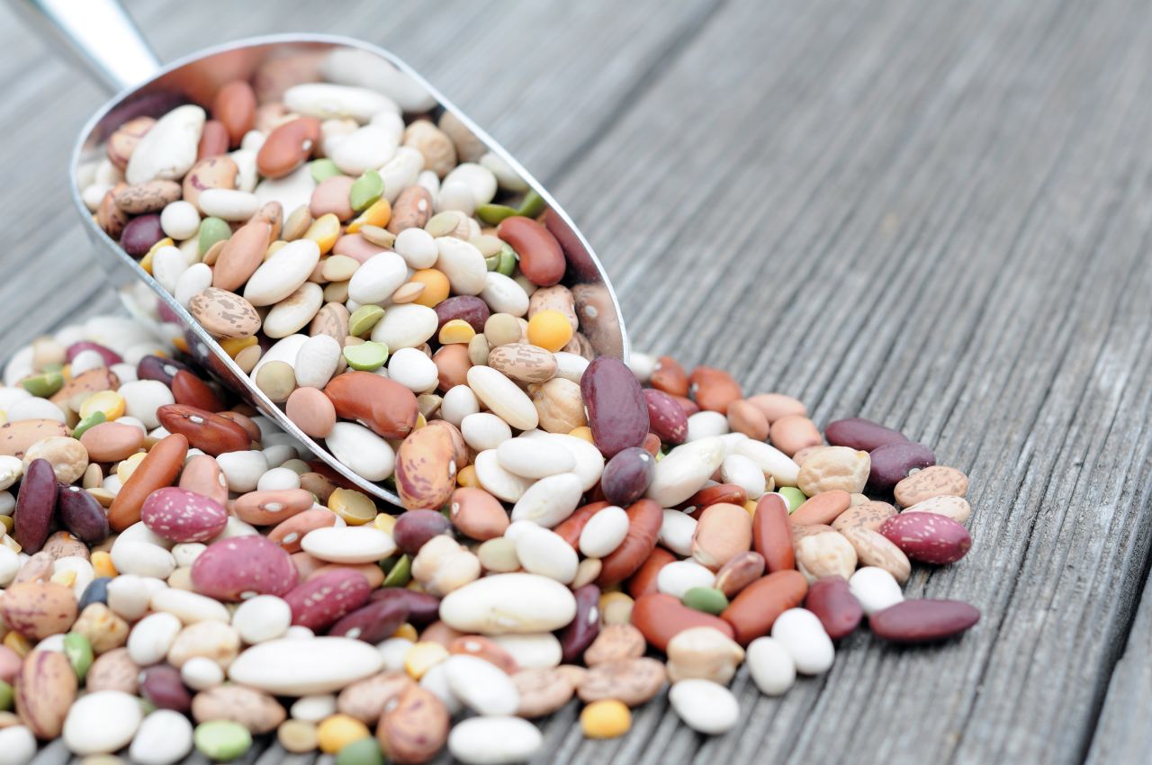Dried beans contain antioxidant compounds.