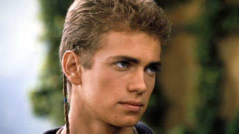 Hayden Christensen as Anakin Skywalker in Star Wars: Episode II -- Attack of the Clones, before giving into temptation and joining the Dark Side as Darth Vader.