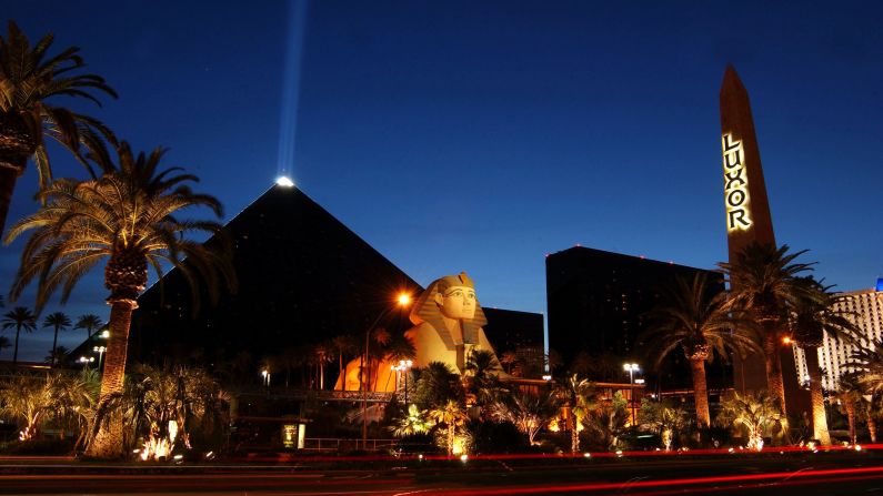 The Luxor Hotel, an Egyptian-themed casino resort located on the Las Vegas Strip, has 4,400 rooms, making it the third-largest in the world.