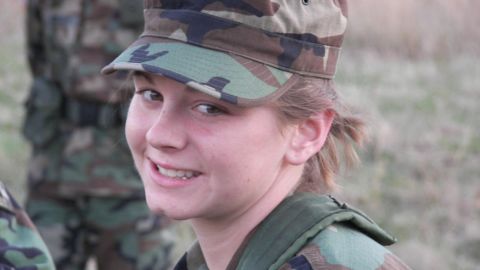 Ashley White at Kent State ROTC.