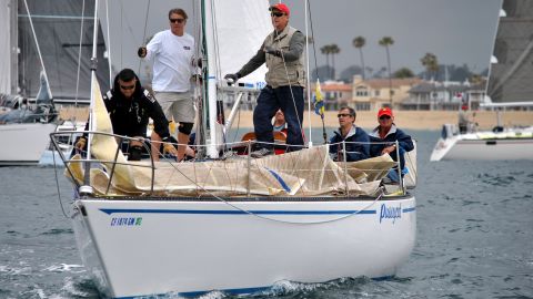 John Szalay and his crew prepare to start the 2015 regatta between Newport Beach, California, and Ensenada, Mexico. "You'd have to try real hard to find someone as competitive" as Szalay with his team," a race organizer says.