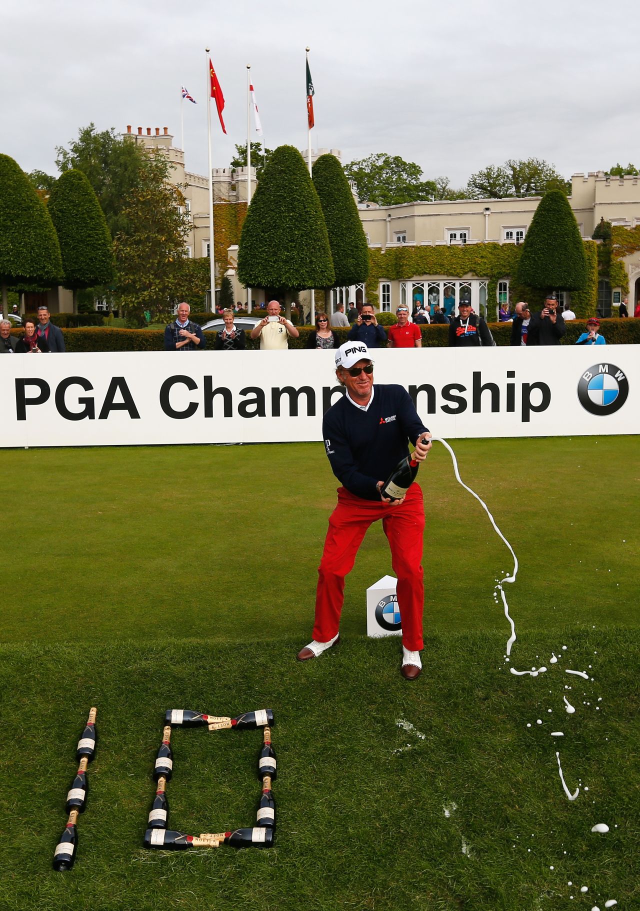 Miguel Angel Jimenez notched up his 10th hole in one in the third round of the BMW PGA Championhip,  setting a European Tour record.
