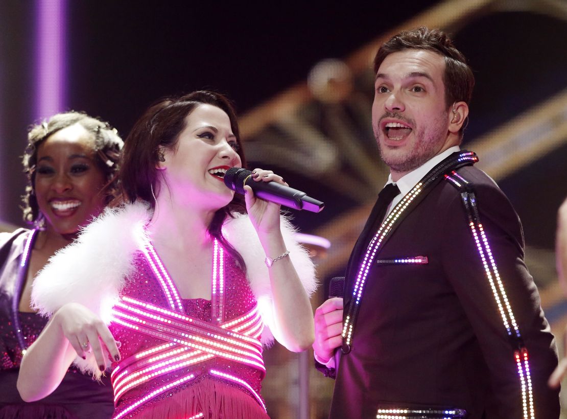 Electro Velvet from Great Britain performed the song 'Still In Love With You' at the Eurovision Song Contest on May 22, 2015  