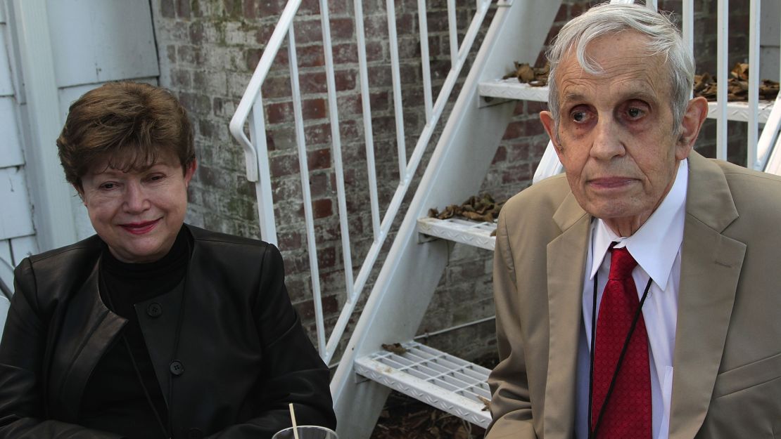 John Nash and wife Alicia Nash in 2012.