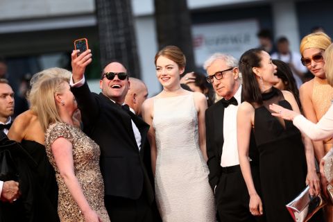 Emma Stone, Woody Allen, Soon-Yi Previn and Parker Posey pose for a selfie at the premiere of "Irrational Man" on May 15. The stars ignored the advice of festival director Thierry Fremaux who had announced a campaign to discourage selfies on the red carpet, describing the practice as "grotesque."