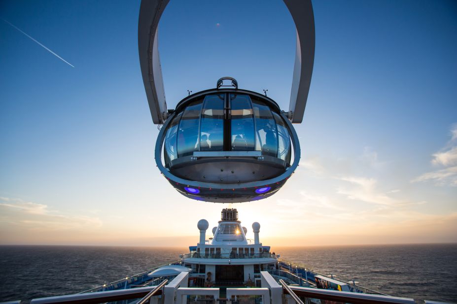 Kulovaara helped launch the world's first smartship -- Quantum of the Seas -- in 2014. This monster has virtual balconies, skydiving at sea, a North Star viewing pod (pictured) and much more.